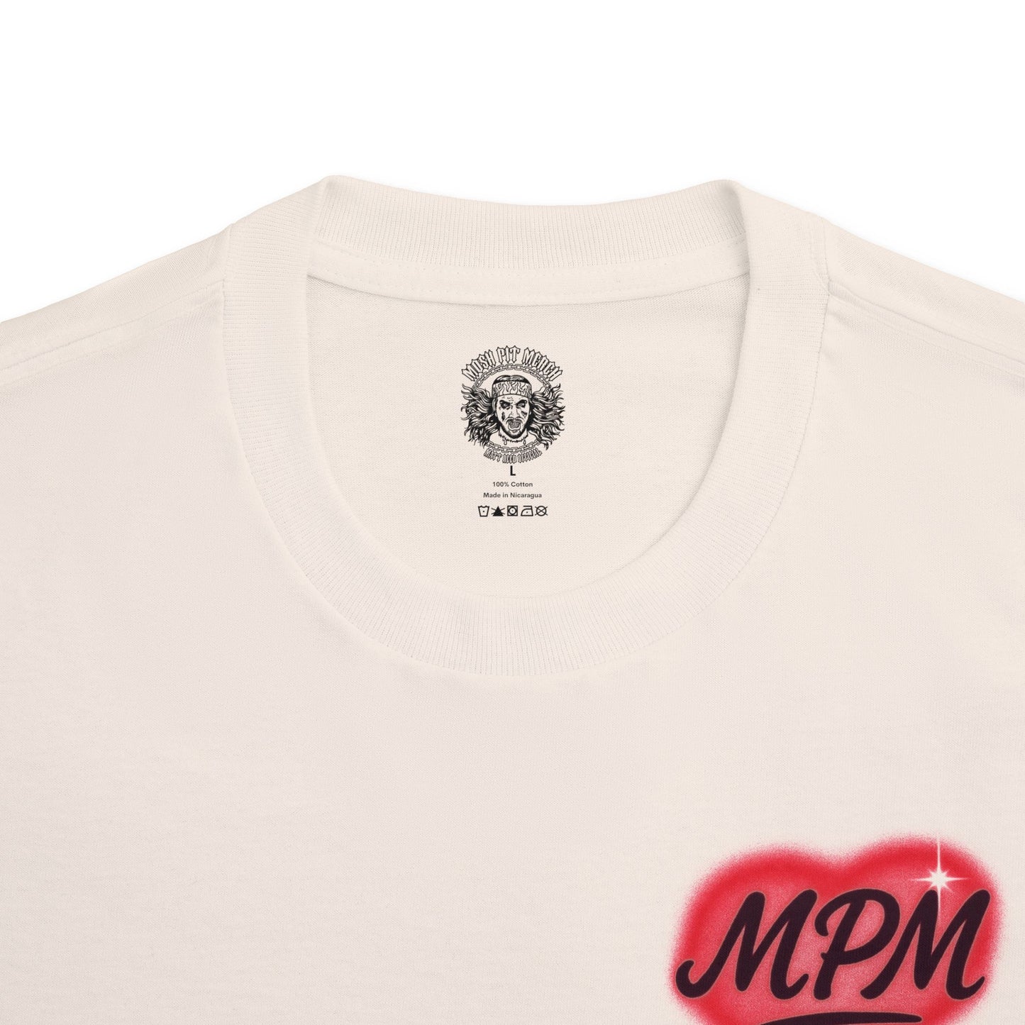 airbrushed heart logo tee