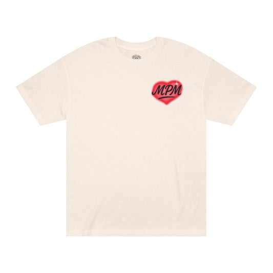 airbrushed heart logo tee