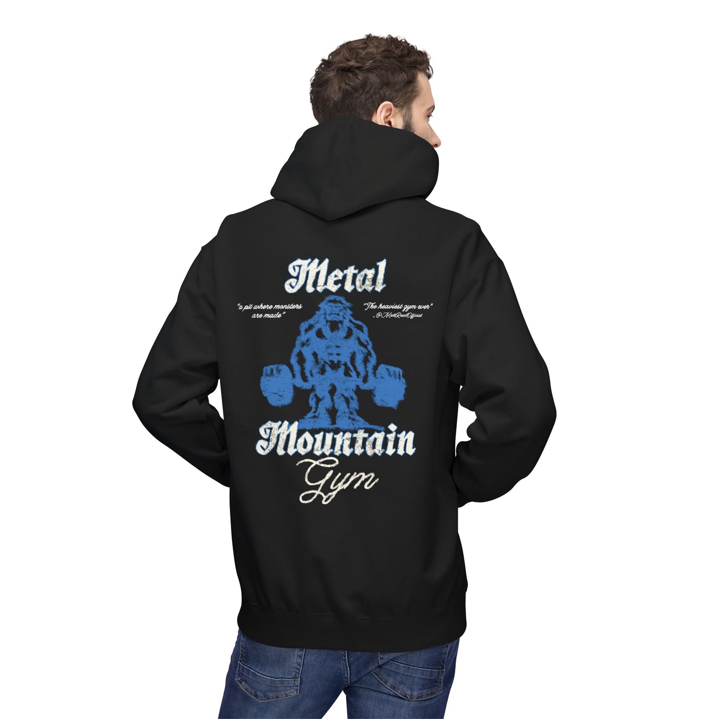 metal mountain gym hoodie