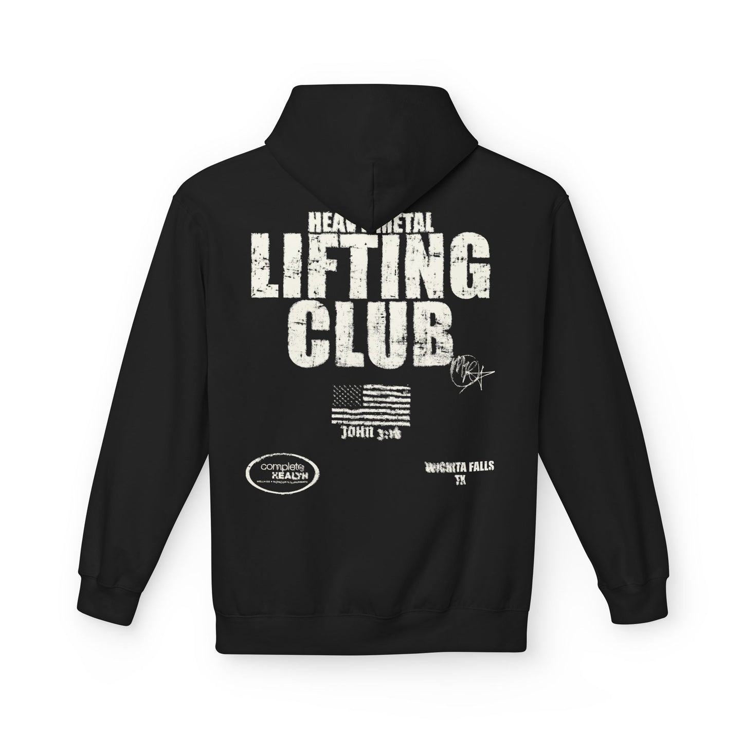 heavy metal lifting club hoodie