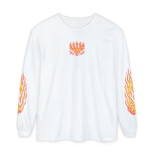 Flame Graphic Long Sleeve T-Shirt - Unisex Fire Merch
