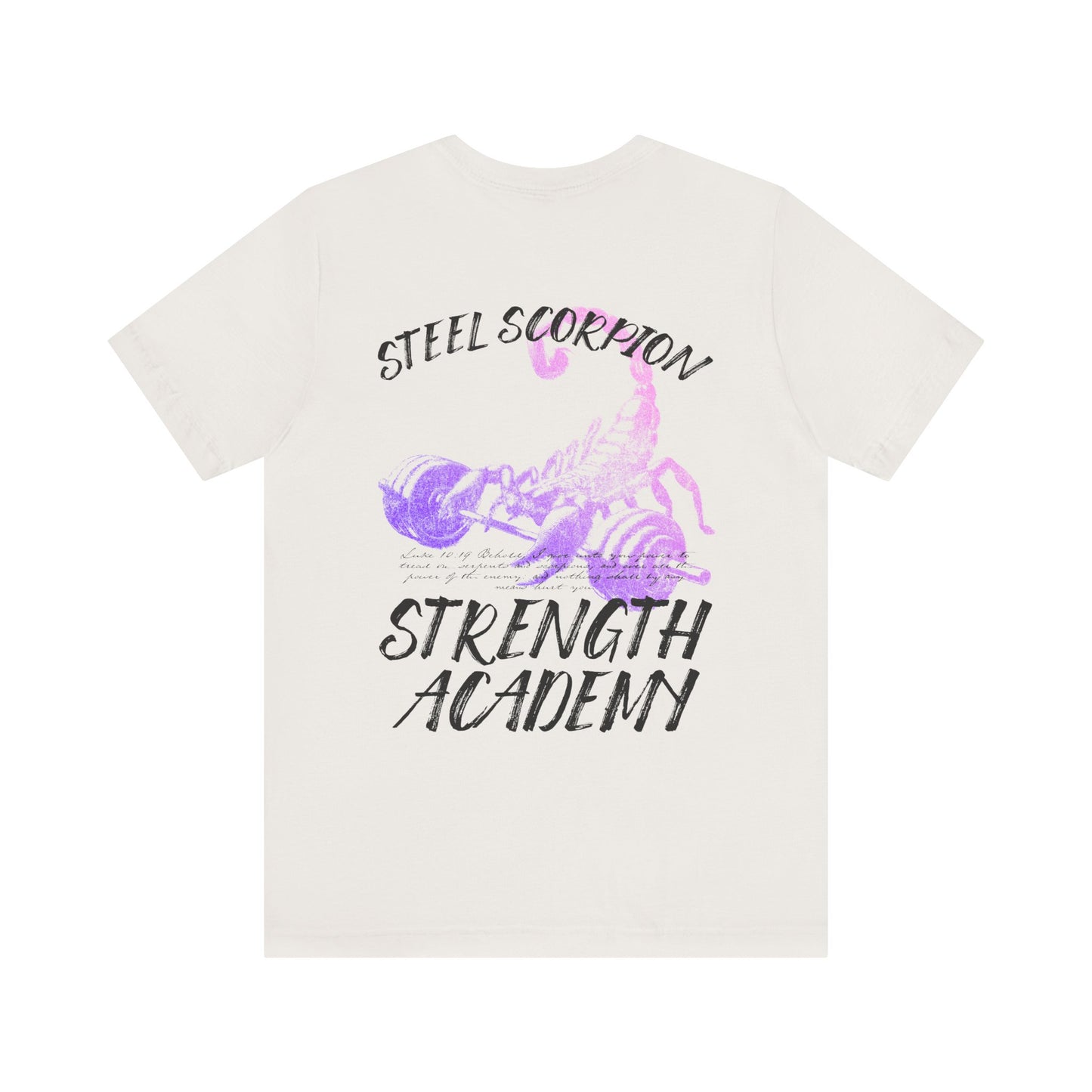 steel scorpion strength academy tee