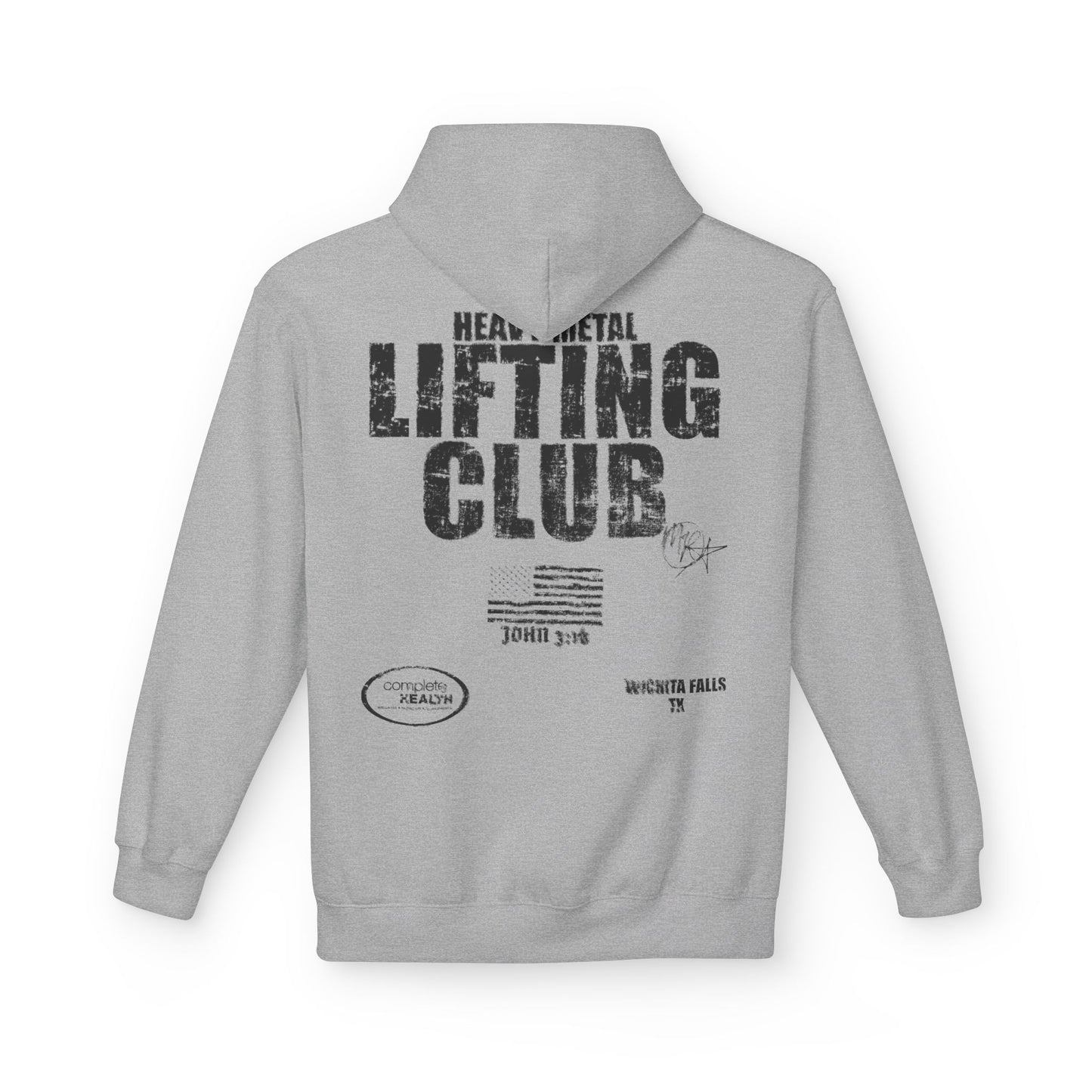 heavy metal lifting club hoodie
